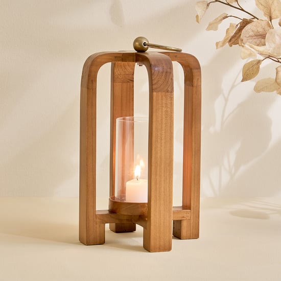 Driftwood Wooden Hurricane Candle Holder
