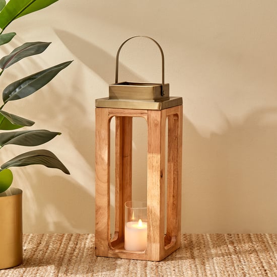 Driftwood Wooden Lantern - Large