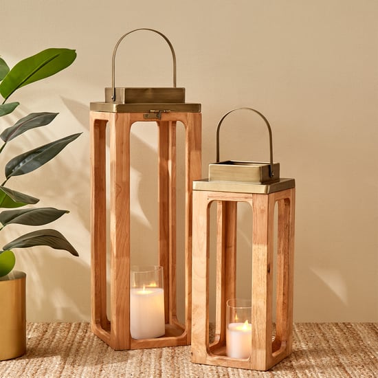 Driftwood Wooden Lantern - Large