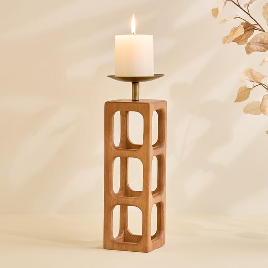 Driftwood Wooden Candle Holder - Large
