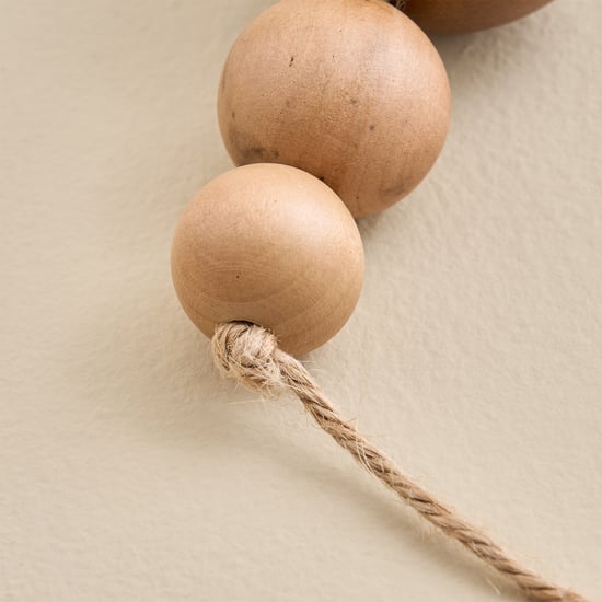 Driftwood Wooden Beaded Taper Candle Holder