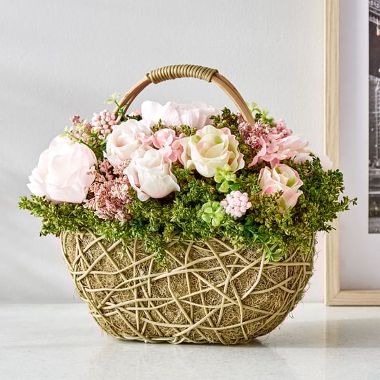 Gloria Floret Natural Dried Flowers with Basket