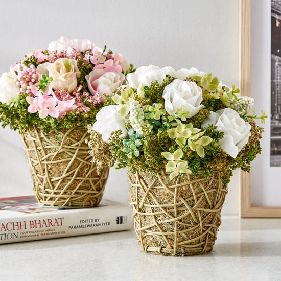 Gloria Floret Natural Dried Flowers with Basket