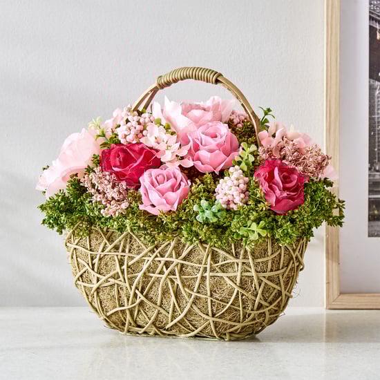 Gloria Floret Natural Dried Flowers with Basket