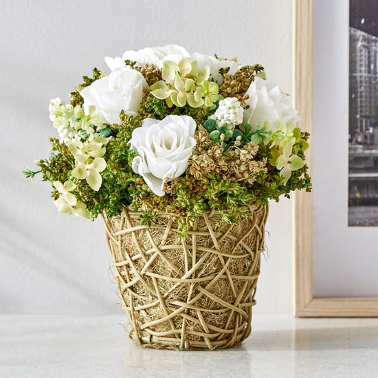 Gloria Floret Natural Dried Flowers with Basket
