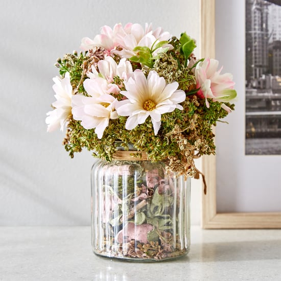 Gloria Floret Natural Dried Flowers in Glass Jar