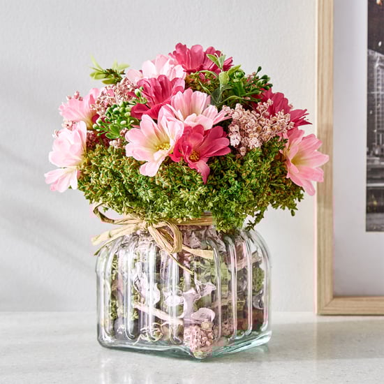 Gloria Floret Natural Dried Flowers in Glass Jar