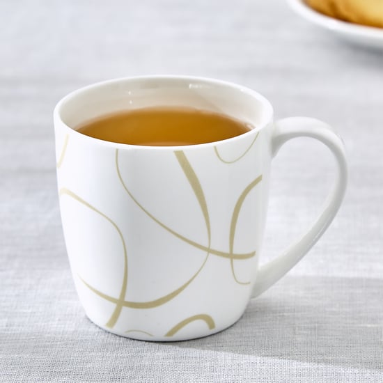 Heva Bone China Printed Coffee Mug - 240ml