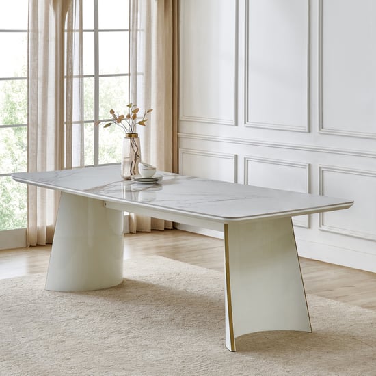 Senorita Sintered Stone Top 8-Seater Dining Table - Beige