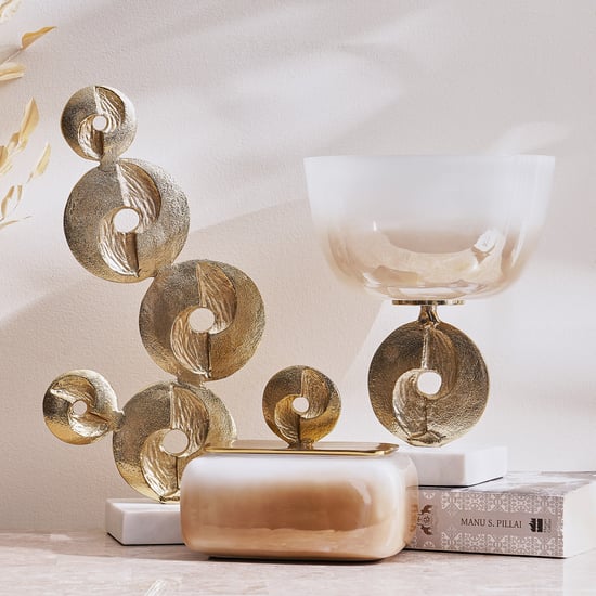 Eternity Vogue Gwen Glass and Metal Trinket Box