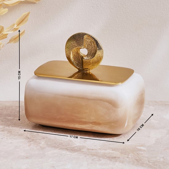 Eternity Vogue Gwen Glass and Metal Trinket Box