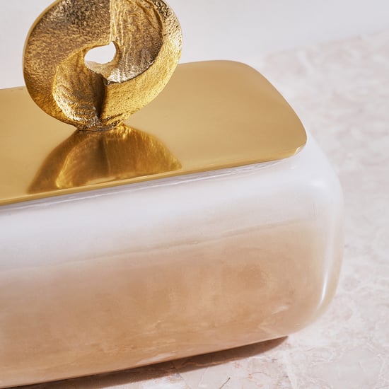 Eternity Vogue Gwen Glass and Metal Trinket Box