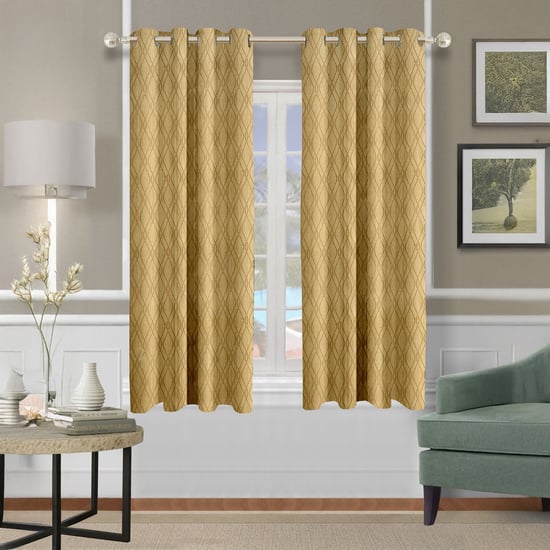 CORTINA Set of 2 Printed Light Filtering Window Curtains