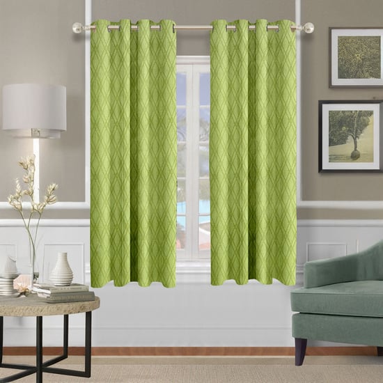CORTINA Set of 2 Printed Light Filtering Window Curtains