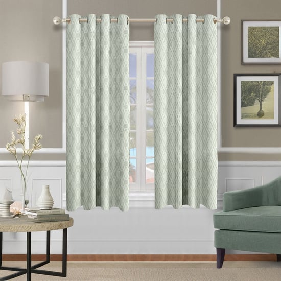 CORTINA Set of 2 Printed Light Filtering Window Curtains