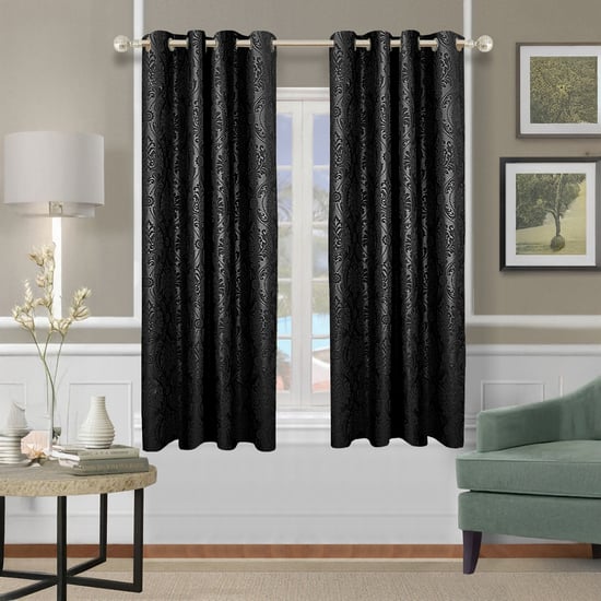 CORTINA Set of 2 Printed Light Filtering Window Curtains