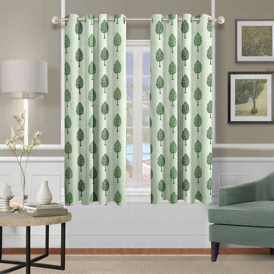CORTINA Set of 2 Printed Light Filtering Window Curtains