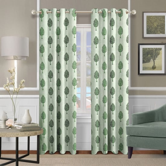 CORTINA Set of 2 Printed Light Filtering Door Curtains