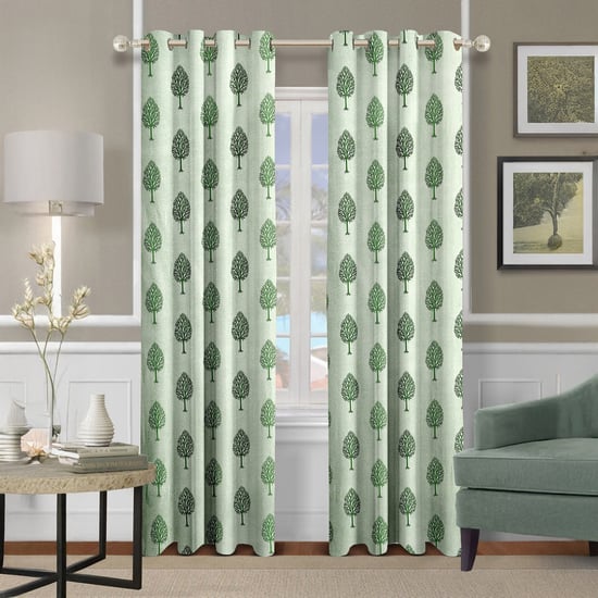 CORTINA Set of 2 Printed Light Filtering Door Curtains