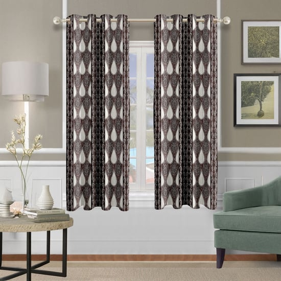 CORTINA Set of 2 Printed Light Filtering Window Curtains