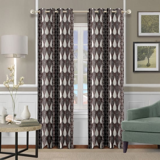 CORTINA Set of 2 Printed Light Filtering Door Curtains