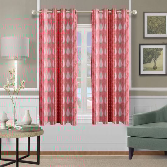 CORTINA Set of 2 Printed Light Filtering Window Curtains