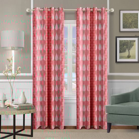 CORTINA Set of 2 Printed Light Filtering Door Curtains