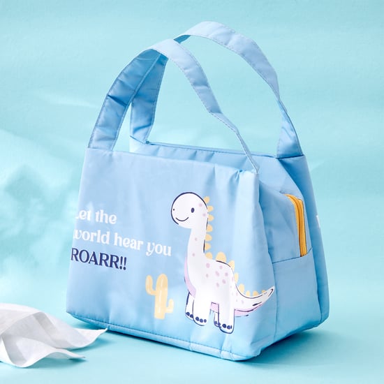 Back To School Feast Fabric Dinosaur Print Lunch Bag