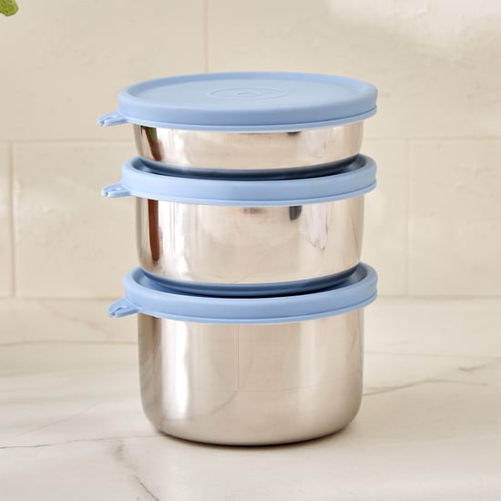 Korobka Taze Set of 3 Stainless Steel Lunch Boxes with Bag