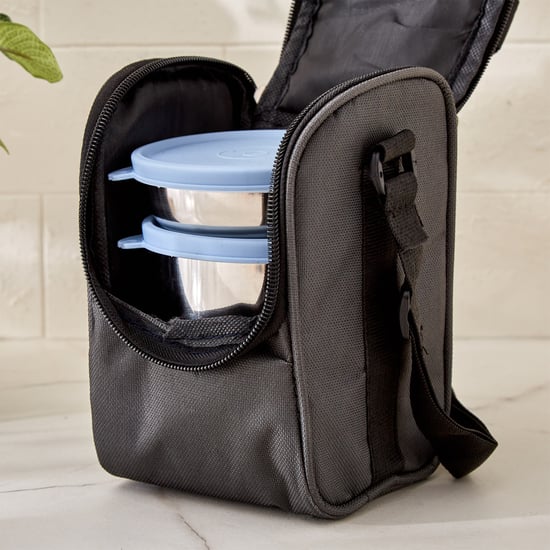 Korobka Taze Set of 3 Stainless Steel Lunch Boxes with Bag