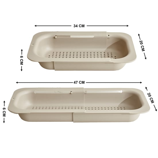 Miro Fusion Polypropylene Extendable Sink Basket