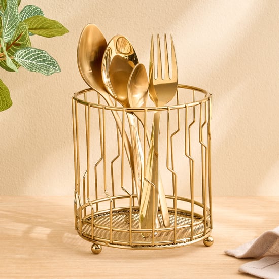 Regal Luxe Aurum Metal Cutlery Holder