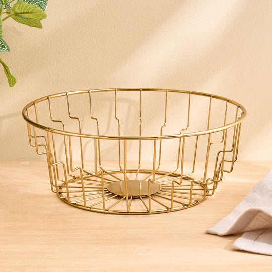 Regal Luxe Aurum Metal Fruit Basket