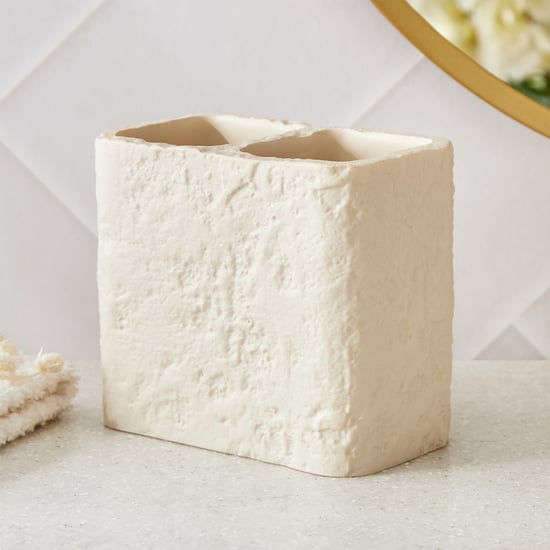 Nova Natural Tranquil Rugged Polyresin Tooth Brush Holder
