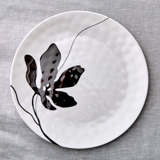 Meadows Monochrome Melamine Printed Dinner Plate - 28cm