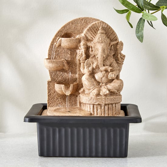 Alpine Polyresin Ganesha Water Fountain - 20x17x24cm