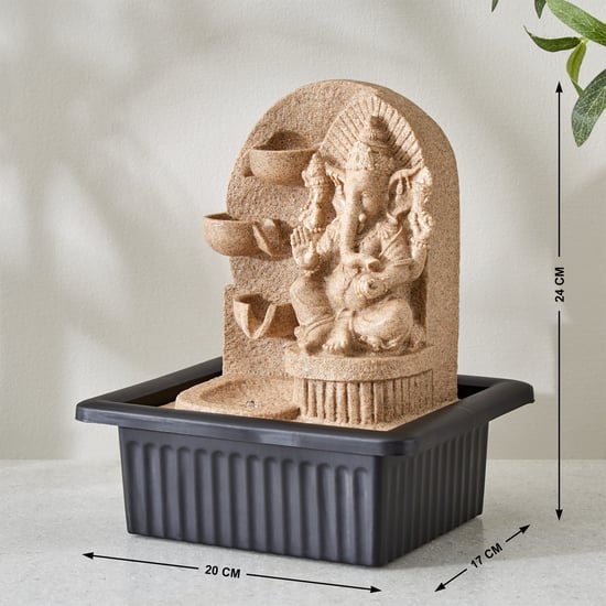 Alpine Polyresin Ganesha Water Fountain - 20x17x24cm