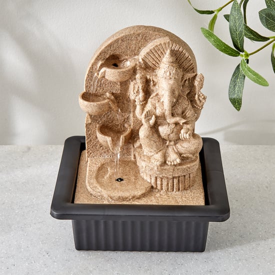 Alpine Polyresin Ganesha Water Fountain - 20x17x24cm