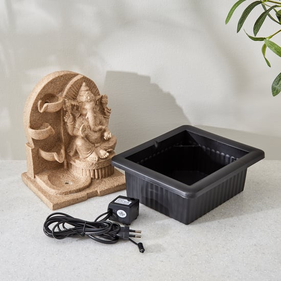 Alpine Polyresin Ganesha Water Fountain - 20x17x24cm