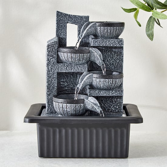 Alpine Polyresin Diya Flow Water Fountain - 20x17x25cm