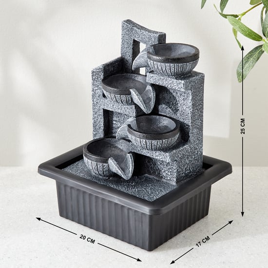 Alpine Polyresin Diya Flow Water Fountain - 20x17x25cm
