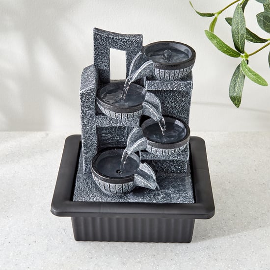 Alpine Polyresin Diya Flow Water Fountain - 20x17x25cm