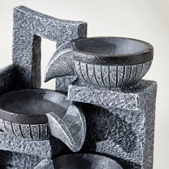 Alpine Polyresin Diya Flow Water Fountain - 20x17x25cm