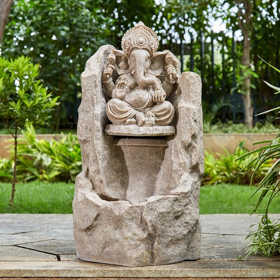 Cascade Polyresin Ganesha Water Fountain - 35x70cm
