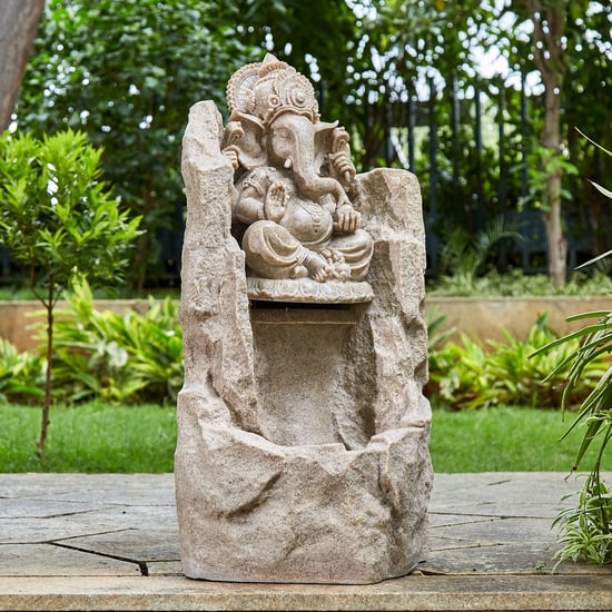 Cascade Polyresin Ganesha Water Fountain - 35x70cm