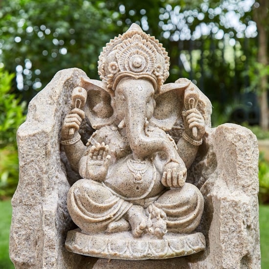 Cascade Polyresin Ganesha Water Fountain - 35x70cm