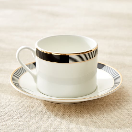 Andrey Ralph Bone China Printed Cup and Saucer - 200ml