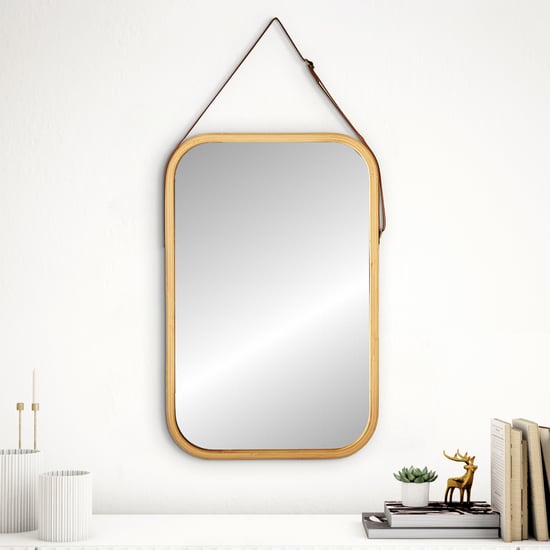Reflection Bamboo Hanging Wall Mirror - 37x57cm