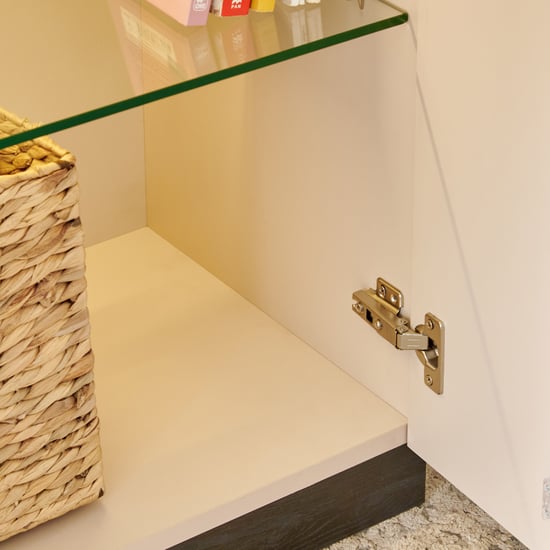 Saga 4-Door Book Cabinet with Shutter - Beige