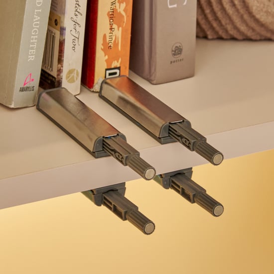 Saga 4-Door Book Cabinet with Shutter - Beige